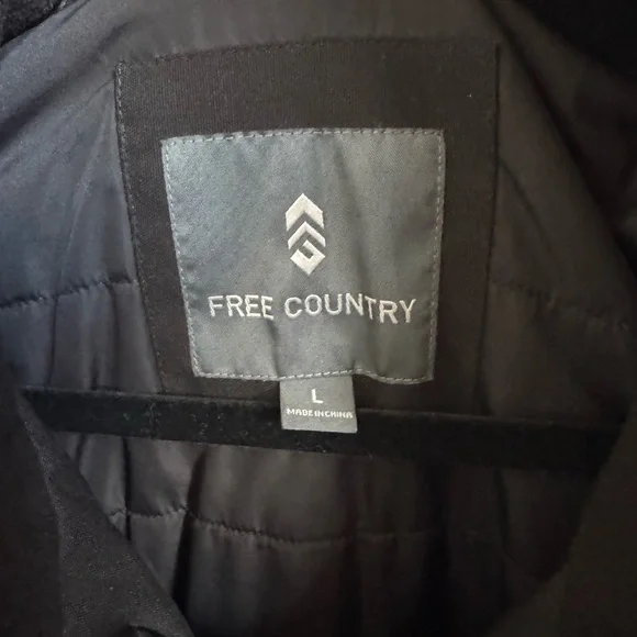 Men's Free Country Black and Gray Winter Jacket with Hood Size Large - Picture 5 of 7